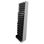 Regał magazynowy z czarnymi pojemnikami 1950x490x360 mm - 2