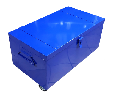 Skrzynia stalowa transportowa z kółkami 910x510x410 mm - 1