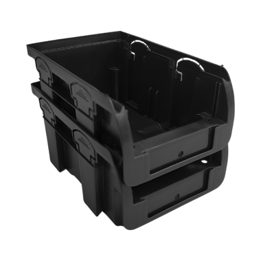 Pojemnik magazynowy warsztatowy czarny nr 2 - 160x102x75 mm - 2