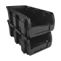 Pojemnik magazynowy warsztatowy czarny nr 2L - 215x102x75 mm - 4