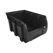 Pojemnik magazynowy warsztatowy czarny nr 3 - 240x150x125 mm - 1
