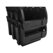 Pojemnik magazynowy warsztatowy czarny nr 3 - 240x150x125 mm - 2