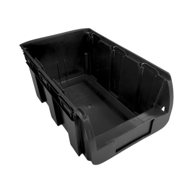 Pojemnik magazynowy warsztatowy czarny nr 4 - 345x210x150 mm - 1