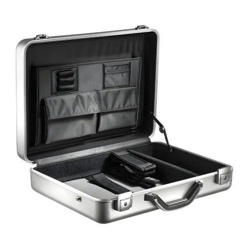 Walizka aluminiowa premium srebrna CW-021L - 470x365x123 mm - 1