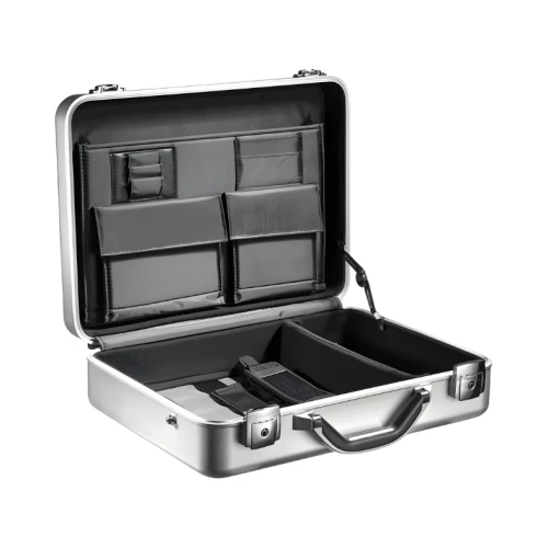 Walizka aluminiowa premium srebrna CW-022M - 425x330x115 mm - 1