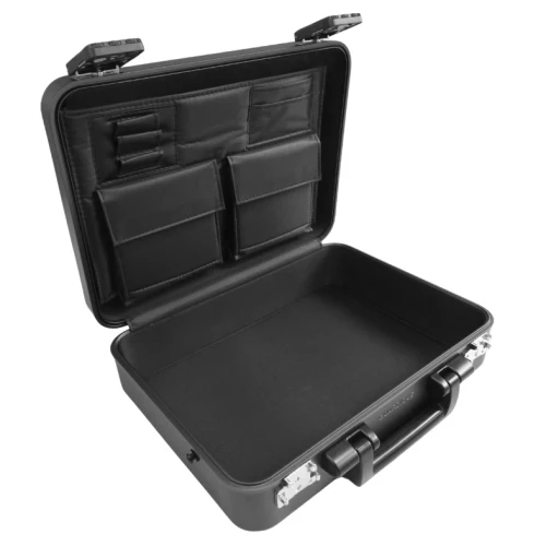 Walizka aluminiowa premium czarna CW-024 - 365x302x113 mm - 2