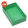 Zestaw zielonych pojemników wewnętrznych 162x108x45 mm - 30 sztuk - 1