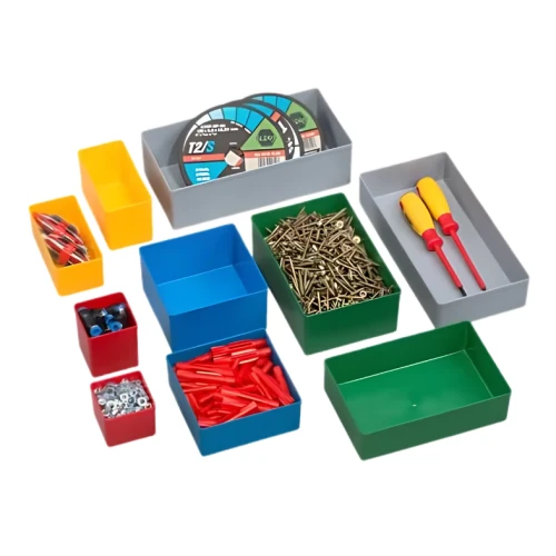 Zestaw zielonych pojemników wewnętrznych 162x108x63 mm - 30 sztuk - 2