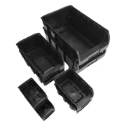 Zestaw pojemników magazynowych czarnych nr 2L - 60 sztuk - 8