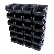 Zestaw pojemników magazynowych na ścianę Compact nr 2 - 24 sztuki - 1