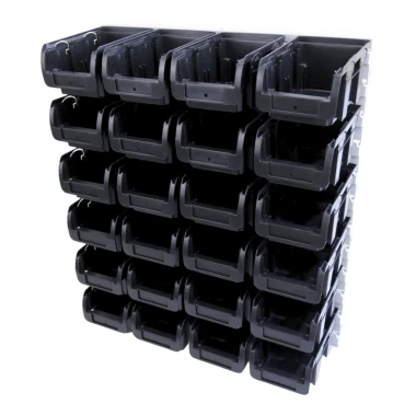 Zestaw pojemników magazynowych na ścianę Compact nr 2 - 24 sztuki - 1