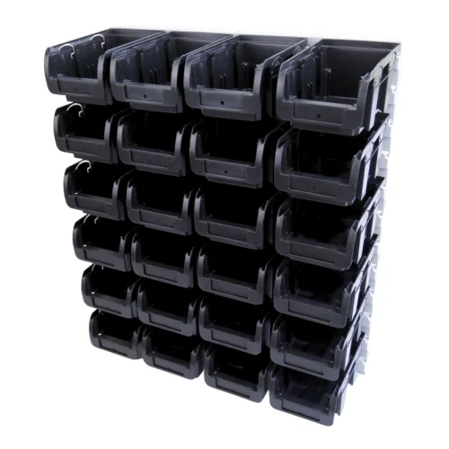 Zestaw pojemników magazynowych na ścianę Compact nr 2 - 24 sztuki - 1