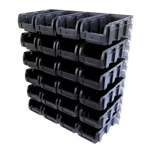 Zestaw pojemników magazynowych na ścianę Compact nr 2L - 24 sztuki - 1