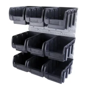 Zestaw pojemników magazynowych na ścianę Compact nr 3 - 9 sztuk - 2