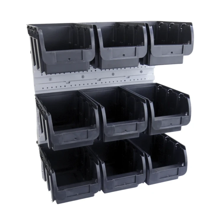 Zestaw pojemników magazynowych na ścianę Compact nr 3 - 9 sztuk - 1