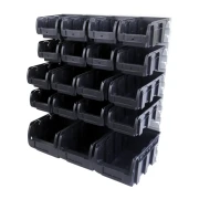 Zestaw pojemników magazynowych na ścianę Compact nr 2, 2L i 3 - 19 sztuk - 1