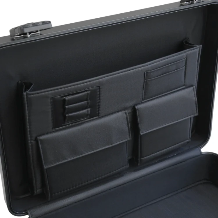 Walizka aluminiowa premium czarna - 442x322x110 mm - 8