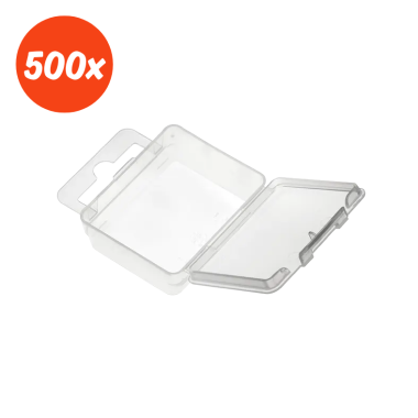Zestaw 500 mini pudełek z tworzywa A2 - 48x38x10 mm