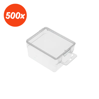 Zestaw 500 mini pudełek z tworzywa B3 - 75x60x40 mm