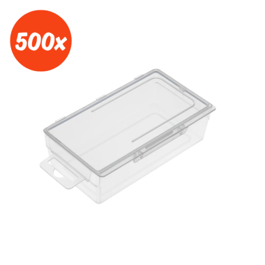 Zestaw 500 mini pudełek z tworzywa D2 - 125x65x37 mm