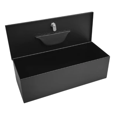 Skrzynka metalowa czarna - 427x208x142 mm - 1
