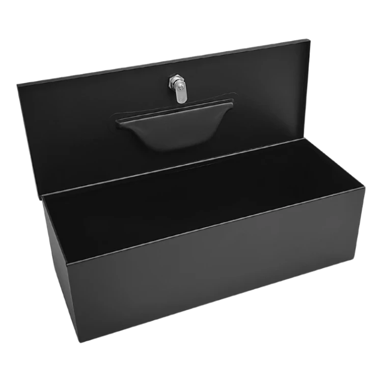 Skrzynka metalowa czarna - 427x208x142 mm - 1