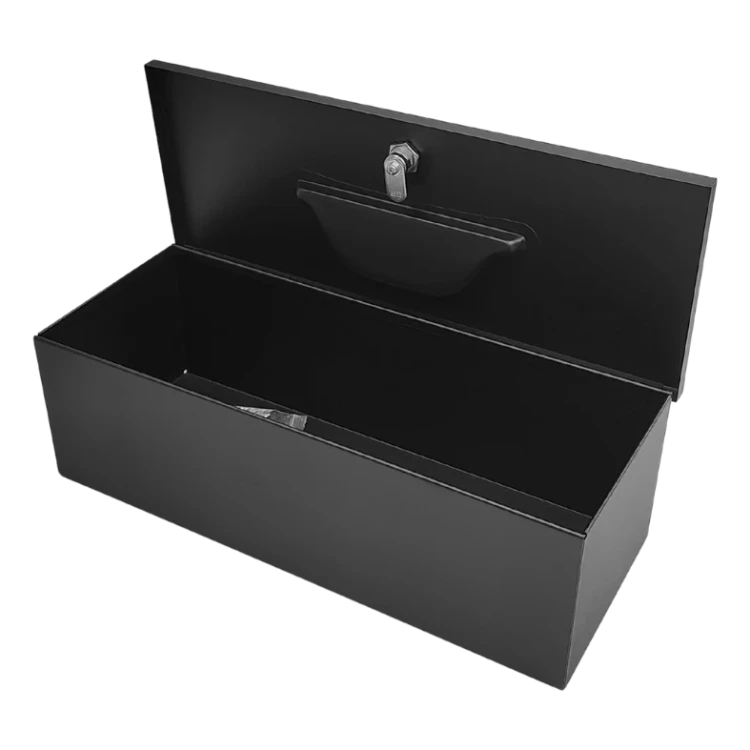Skrzynka metalowa czarna - 427x208x142 mm - 2