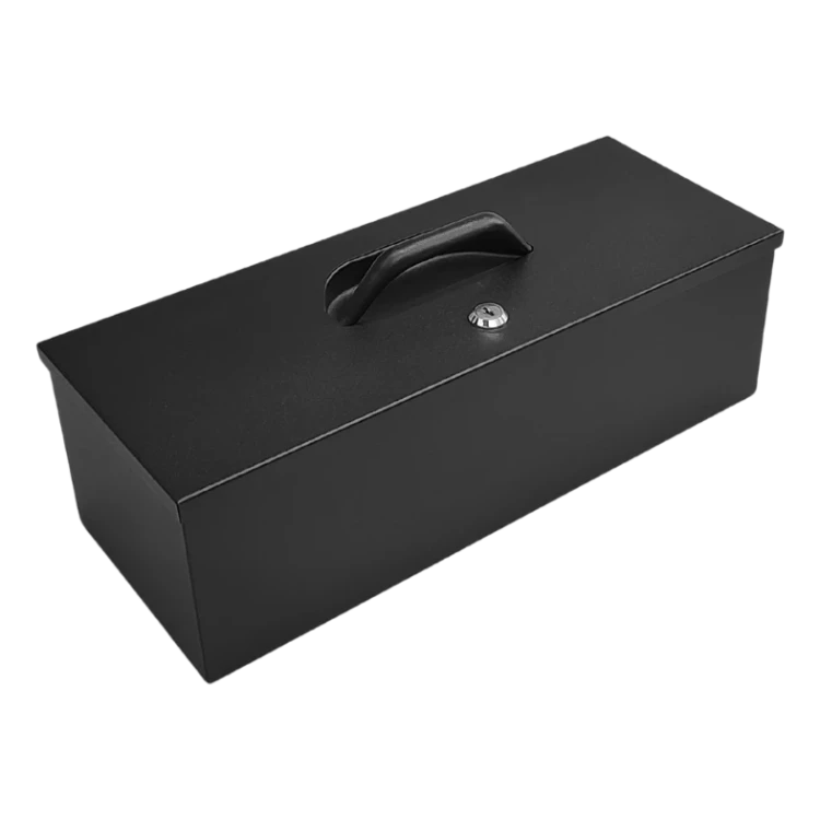 Skrzynka metalowa czarna - 427x208x142 mm - 3