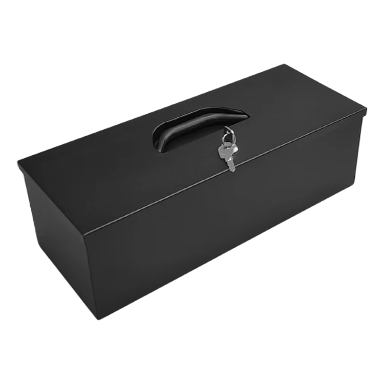 Skrzynka metalowa czarna - 427x208x142 mm - 5