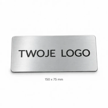 Średnia plakietka z LOGO - 150x75 mm