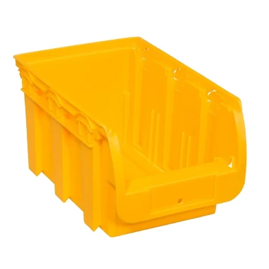 Żółty pojemnik magazynowy warsztatowy Compact nr 3 - 240x150x125 mm