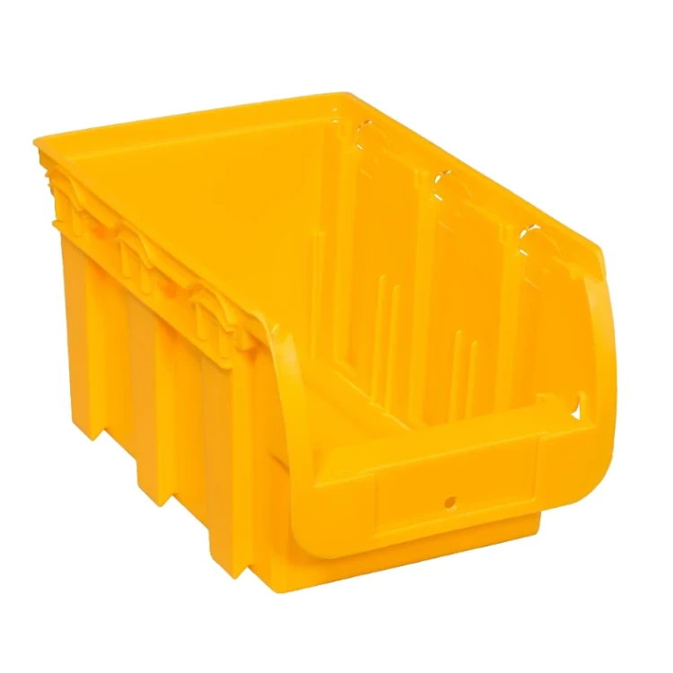 Żółty pojemnik magazynowy warsztatowy Compact nr 3 - 240x150x125 mm