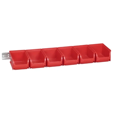 Zestaw 6 pojemników magazynowych na listwie - ProfiPlus Set 2/7 - 615x165x75 mm - 1