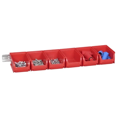 Zestaw 6 pojemników magazynowych na listwie - ProfiPlus Set 2/7 - 615x165x75 mm - 2