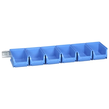 Zestaw 6 pojemników magazynowych na listwie - ProfiPlus Set 2/7 - 615x165x75 mm - 1