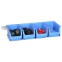 Zestaw 4 pojemników magazynowych na listwie - ProfiPlus Set 3/5 - 595x240x125 mm - 2