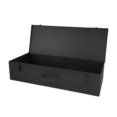 Metalowa skrzynka na narzędzia czarna 677x270x150 mm - 1.webp