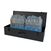 Metalowa skrzynka na narzędzia czarna 677x270x150 mm - 2.webp