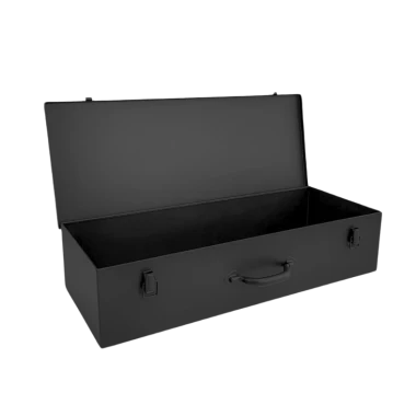 Metalowa skrzynka na narzędzia czarna 677x270x150 mm - 4.webp
