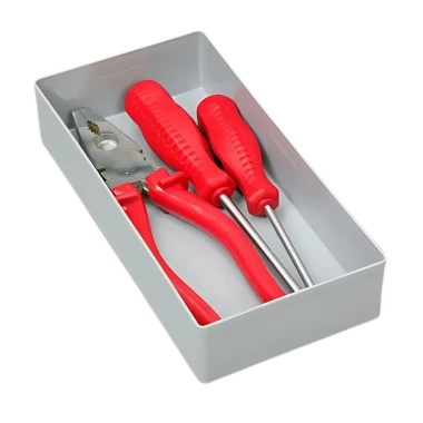 Pojemnik warsztatowy, wewnętrzny 216x108x45 mm Szary - 2.webp