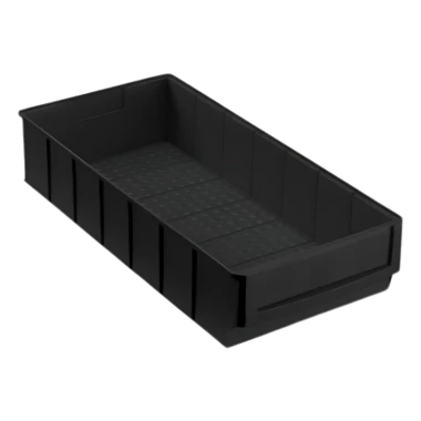Pojemnik magazynowy czarny ESD - 180x400x80 mm.webp