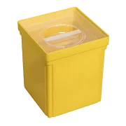 Pojemnik z pokrywą żółty 107x107x128 mm - 1.webp