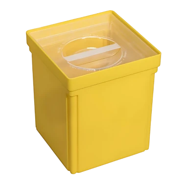 Pojemnik z pokrywą żółty 107x107x128 mm - 1.webp