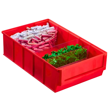 Pojemnik magazynowy czerwony Shelfbox 300B - 300x185x81 mm - 2.webp
