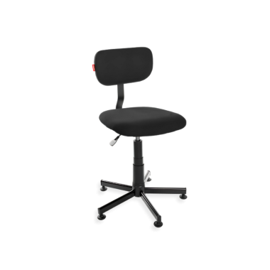 Obrotowe krzesło przemysłowe Black 01 ze stopkami - 1.png