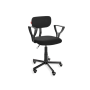 Obrotowe krzesło przemysłowe Black 01 PD WH z kółkami i podłokietnikami - 1.png