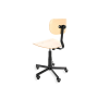 Obrotowe krzesło szkolne Black 02 WH z kółkami - 2.png