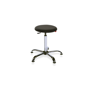 Obrotowy taboret przemysłowy BlackTab 01 chrome ze stopkami - 1.png