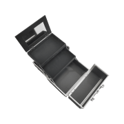 Aluminiowa walizka kosmetyczna z półeczkami 230x175x175 mm - 9