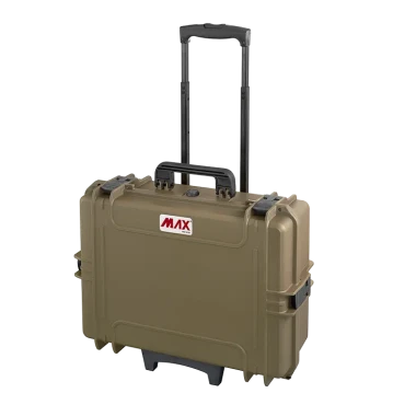 Brązowa walizka hermetyczna z kółkami MAX505TR 555x445x258 mm - 1